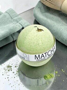 2 Pure Drop Organic Matcha Green Tea Bath Bombs